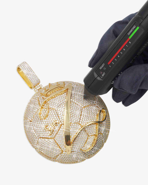 golden ball custom circle pendant 14k gold icecartel test