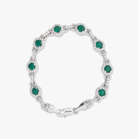 green halo moissanite bracelet