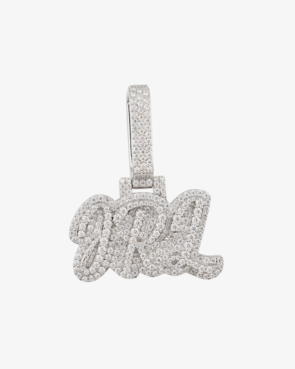 grl custom moissanite name pendant 14k gold icecartel white