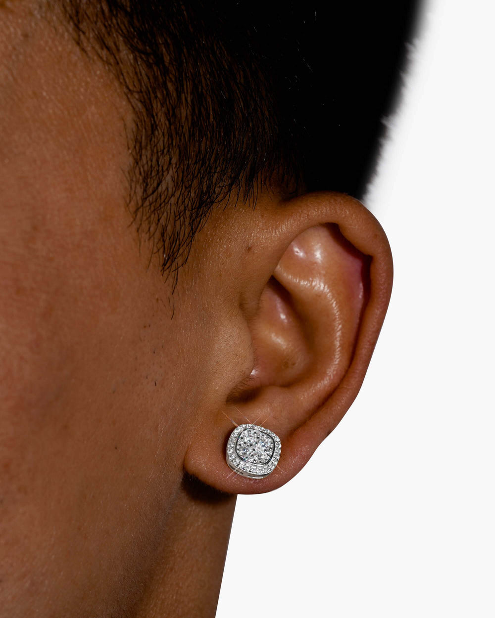 halo channel set moissanite earrings 14k gold icecartel model