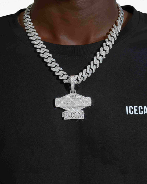 happy dad custom moissanite logo pendant 14k gold icecartel model