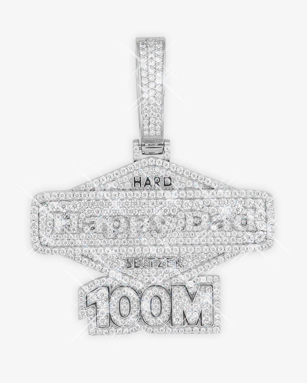 happy dad hard seltzer custom diamond chain pendant