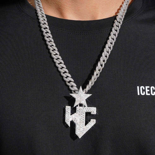 hc custom moissanite name pendant 14k gold icecartel model