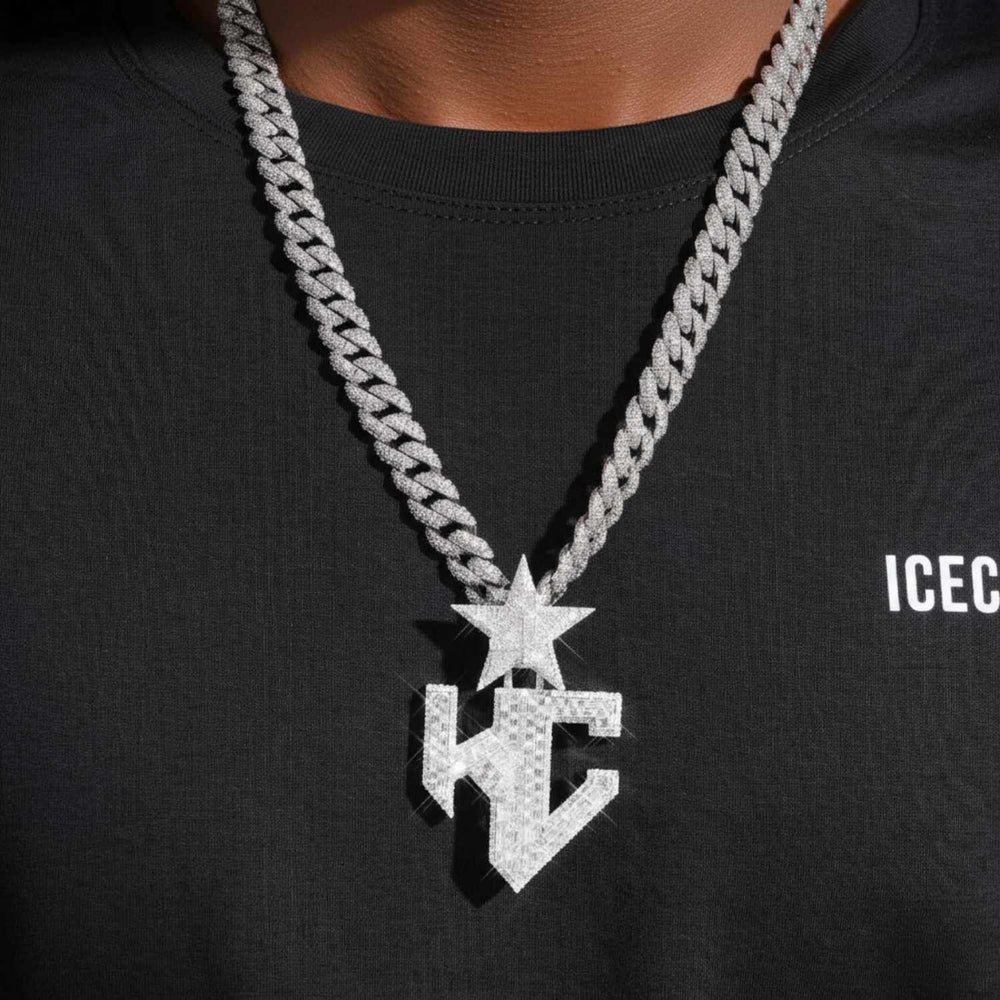 hc custom moissanite name pendant 14k gold icecartel model1