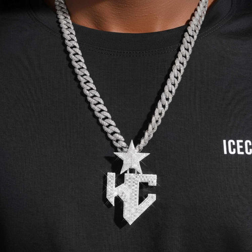 hc custom moissanite name pendant 14k gold icecartel model1