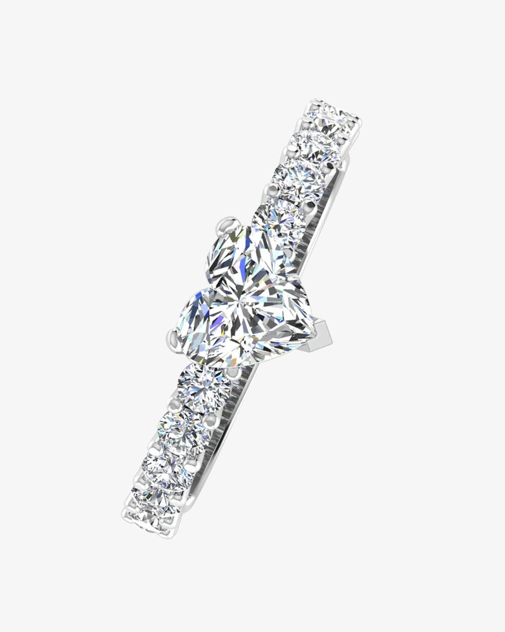 heart cut prong set moissanite engagement ring icecartel i
