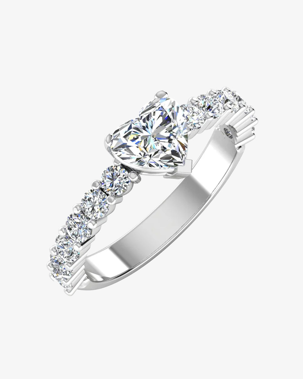 heart cut prong set moissanite engagement ring icecartel main