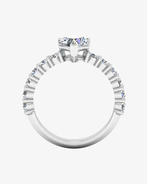 heart cut prong set moissanite engagement ring icecartel o