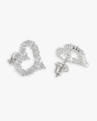 heart shaped hollow moissanite earrings 14k gold icecartel main