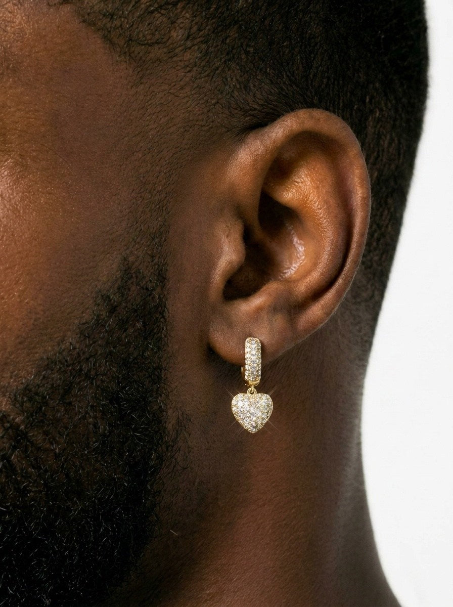 heart shaped moissanite drop earrings 14k gold icecartel model new