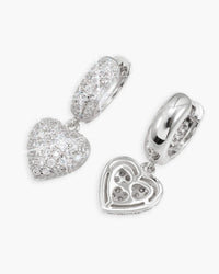 heart shaped moissanite drop earrings 14k gold icecartel white main