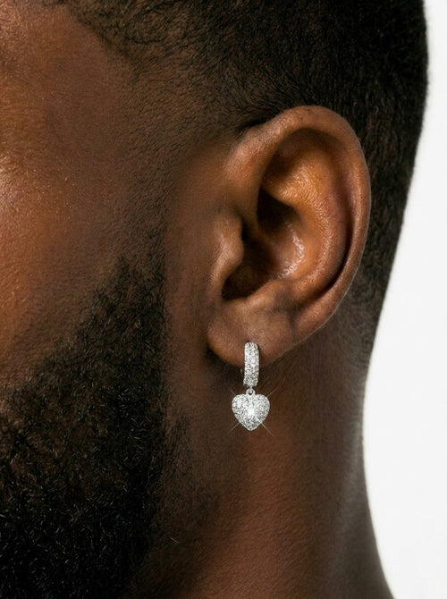 heart shaped moissanite drop earrings 14k gold icecartel white model new