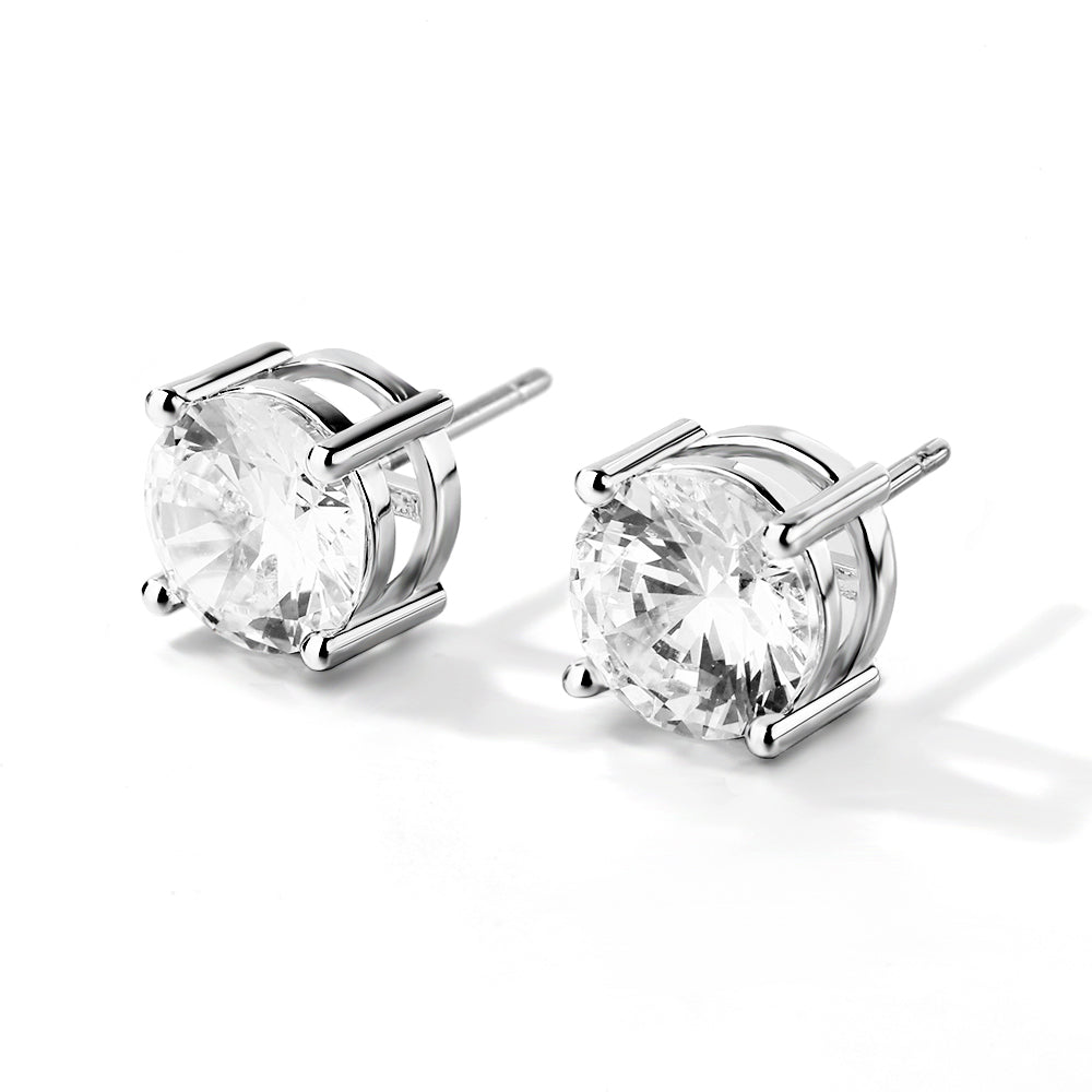 icecartel 8mm vvs stud earrings white gold