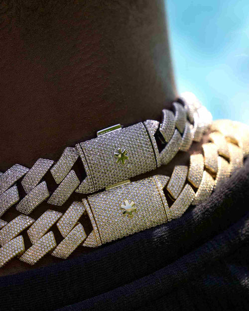 Moissanite Cuban Link Chain 14K Gold (ALL SIZES)