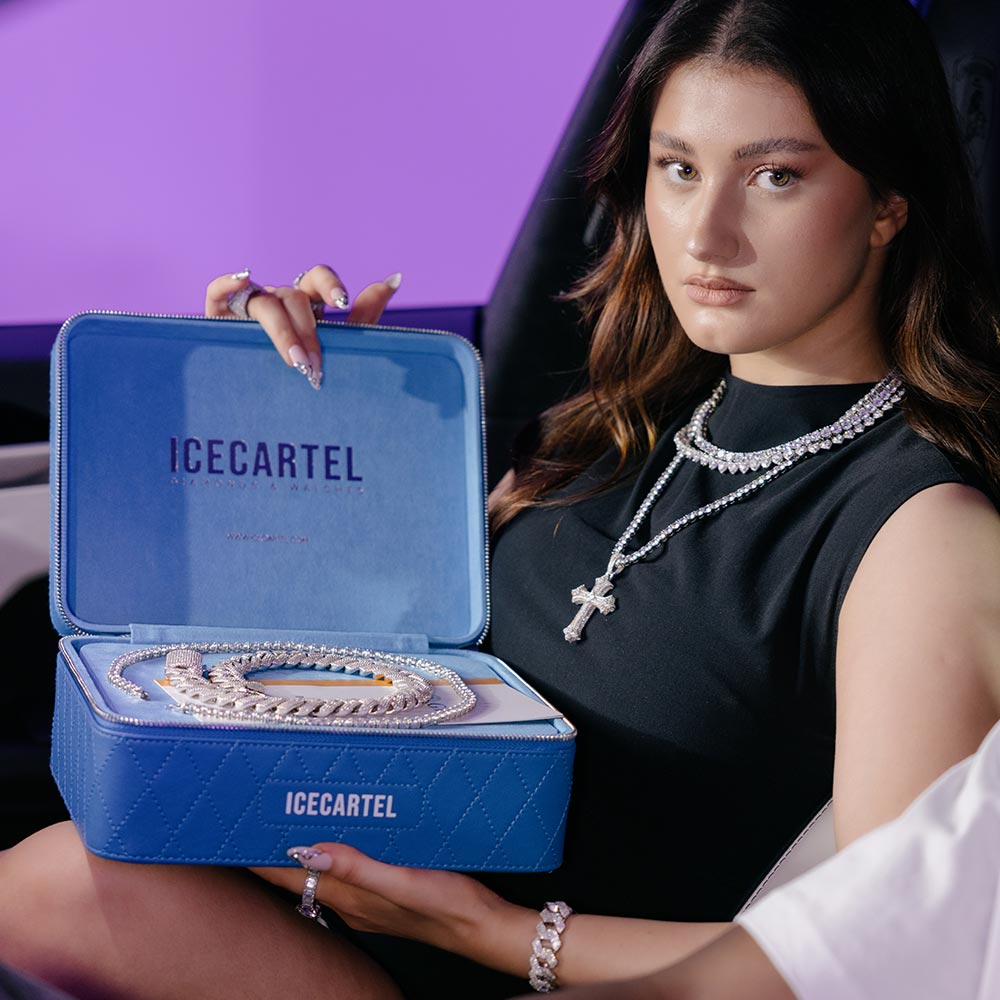 icecartel blue leather jewelry case