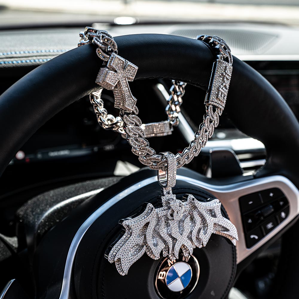 icecartel custom cross moissanite cuban link chain