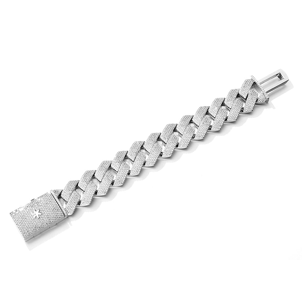 icecartel mens 20mm vvs cuban link bracelet white gold 2