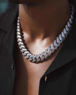 VVS Cuban Link Chain 14K Gold (ALL SIZES) - White Gold 20MM