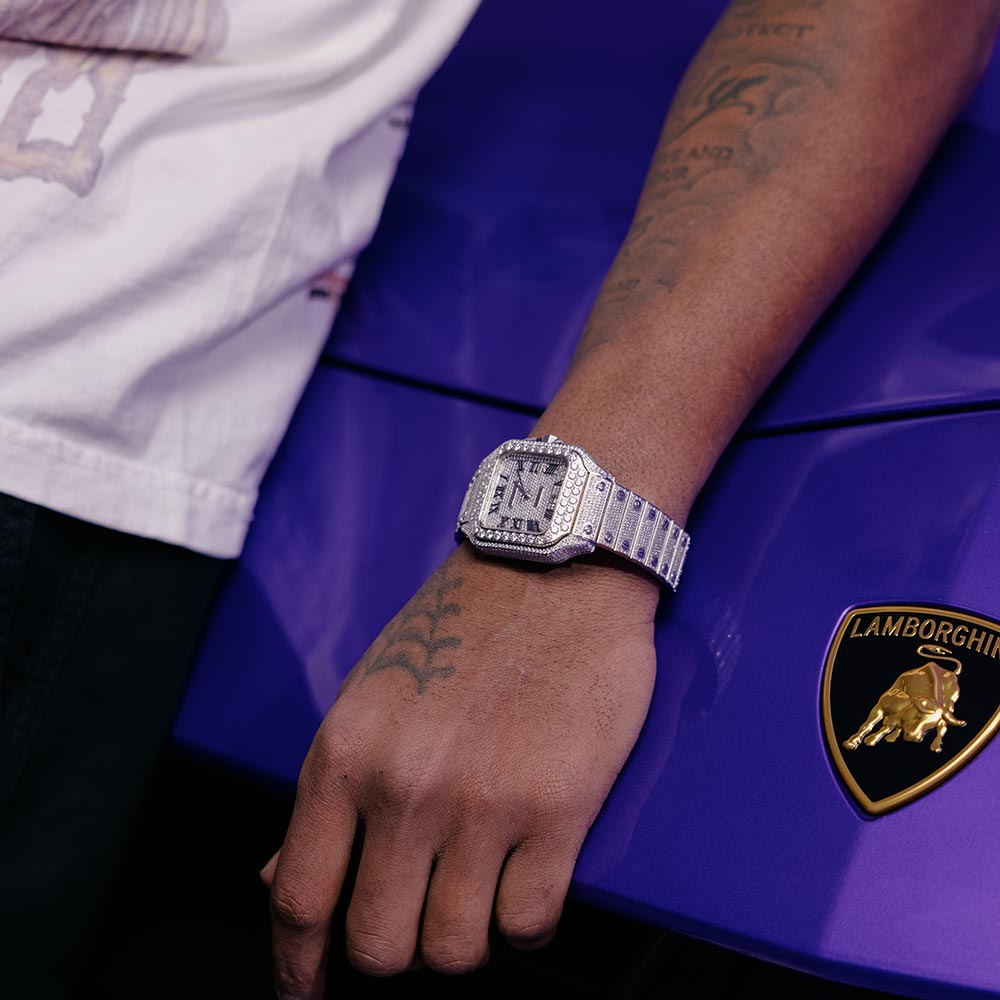 icecartel mens vvs moissanite watch bust down model