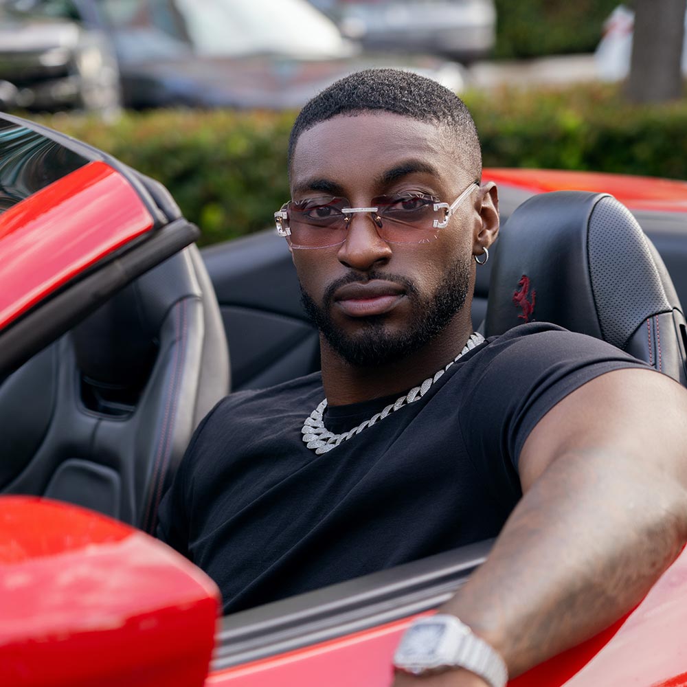 Moissanite Prong Sunglasses 14K Gold