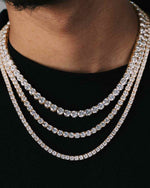 VVS Tennis Chain 14K Gold (ALL SIZES) - Yellow Gold 3MM