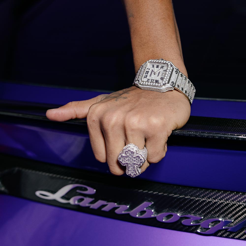 icecartel vvs fleur cross ring model