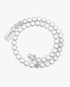 10MM Iced Out Bezel Set Tennis Chain 14K Gold - White Gold