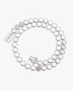10MM Iced Out Bezel Set Tennis Chain 14K Gold - White Gold