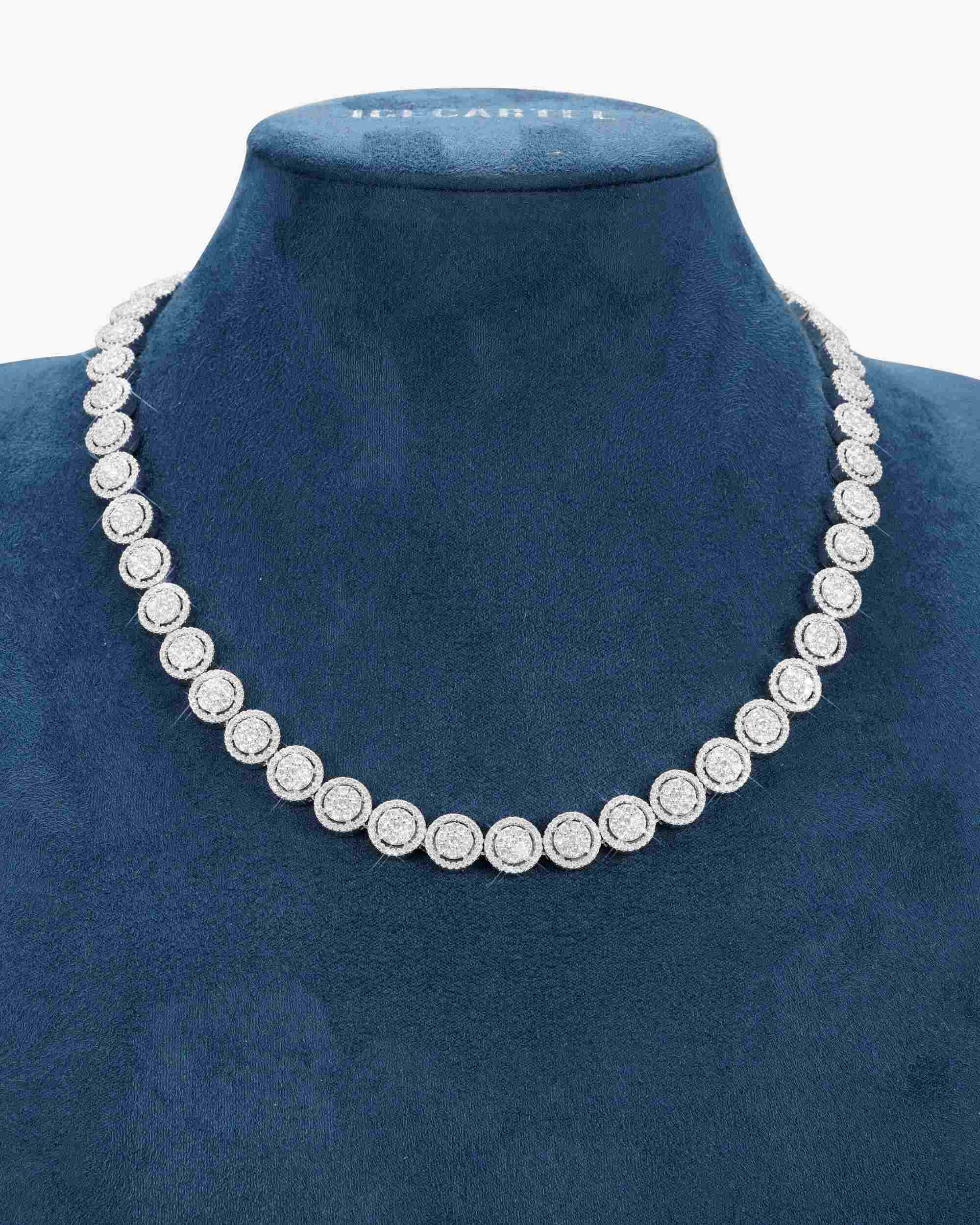 10MM Iced Out Bezel Set Tennis Chain 14K Gold