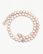 10MM Iced Out Bezel Set Tennis Chain 14K Gold - Rose Gold