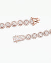 10MM Iced Out Bezel Set Tennis Chain 14K Gold - Rose Gold