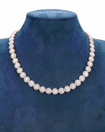 10MM Iced Out Bezel Set Tennis Chain 14K Gold - Rose Gold