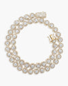 10MM Iced Out Bezel Set Tennis Chain 14K Gold - Yellow Gold