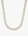 10MM Iced Out Bezel Set Tennis Chain 14K Gold - Yellow Gold