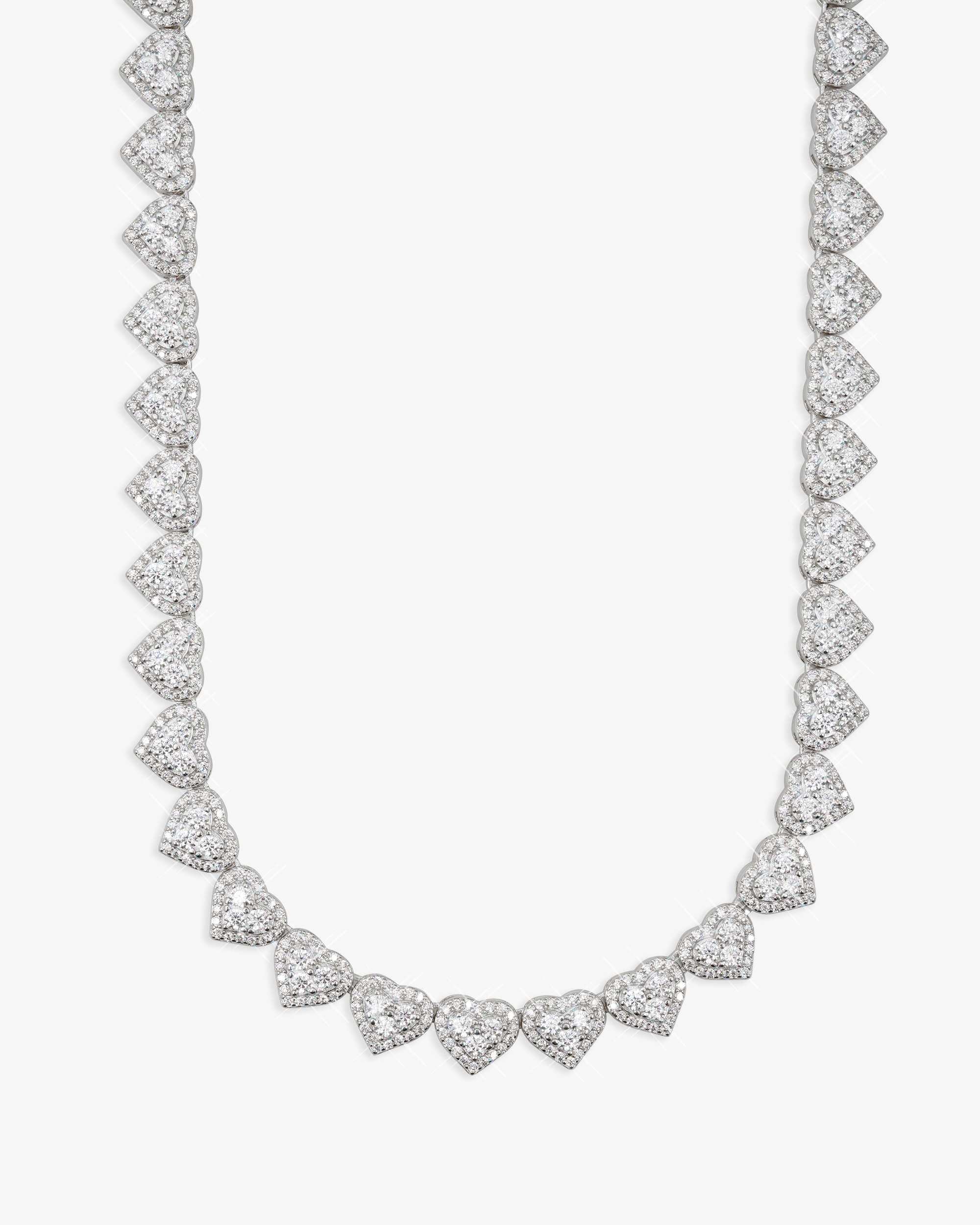 8.5MM Iced Out Cluster Heart Chain 14K Gold - IceCartel™