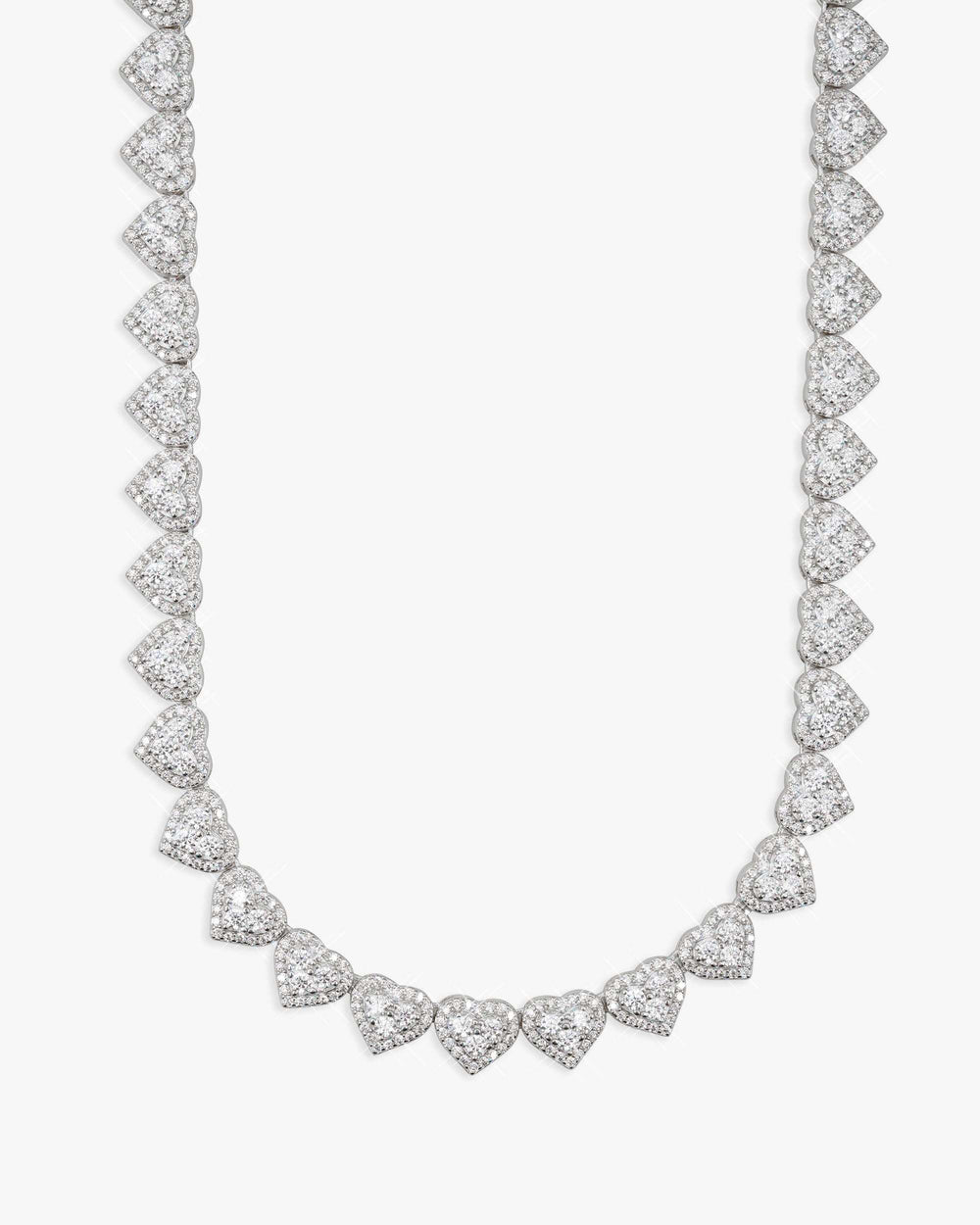 iced out cluster heart chain icecartel white main