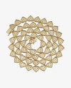 8.5MM Iced Out Cluster Heart Chain 14K Gold - Yellow Gold
