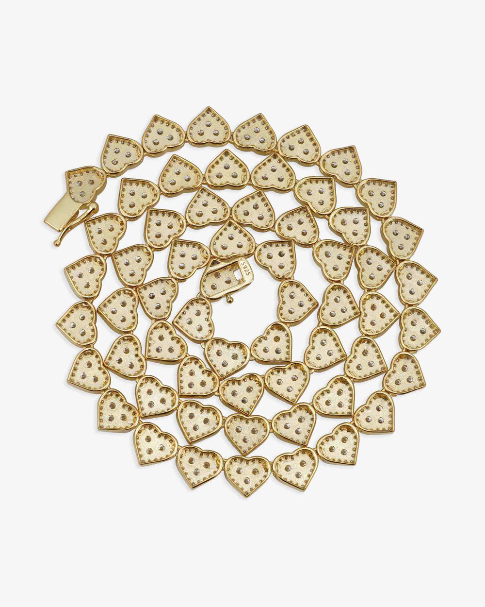 iced out cluster heart chain icecartel yellow bot