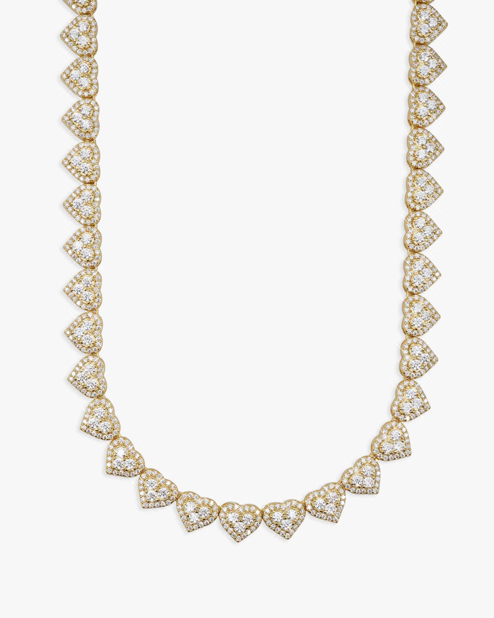 iced out cluster heart chain icecartel yellow main