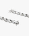 7MM Iced Out Rope Chain - 925 Silver - 14K Gold - White Gold
