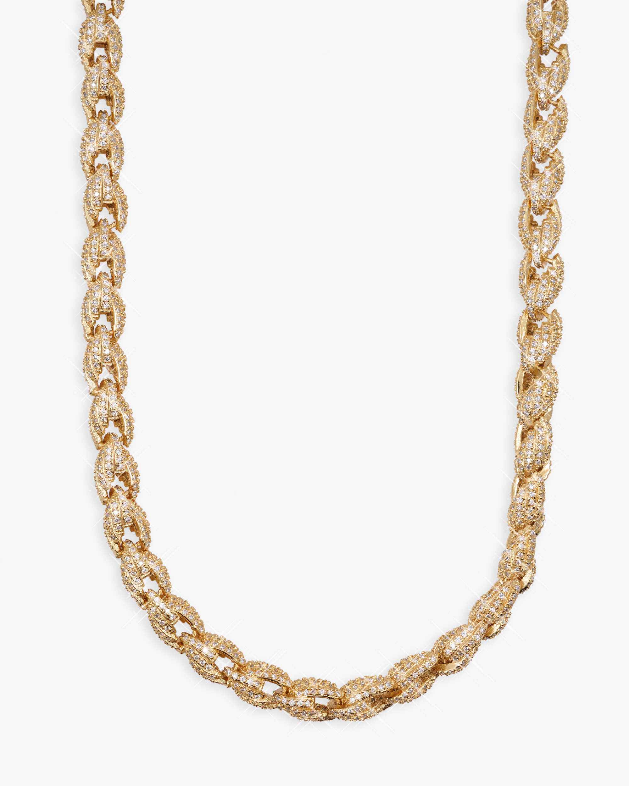 7MM Iced Out Rope Chain - 925 Silver - 14K Gold - IceCartel™