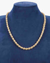 7MM Iced Out Rope Chain - 925 Silver - 14K Gold - Yellow Gold