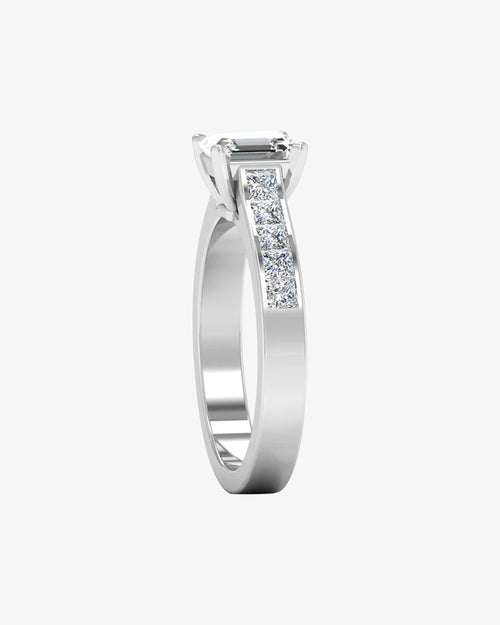 invisible set asscher cut moissanite engagement ring icecartel side