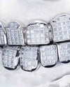 Invisible Set Princess Cut Moissanite Diamond Grillz - White Gold