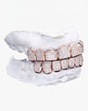 Invisible Set Princess Cut Moissanite Diamond Grillz - Rose Gold