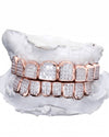Invisible Set Princess Cut Moissanite Diamond Grillz - Rose Gold