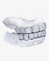 Invisible Set Princess Cut Moissanite Diamond Grillz - White Gold