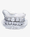 Invisible Set Princess Cut Moissanite Diamond Grillz - White Gold