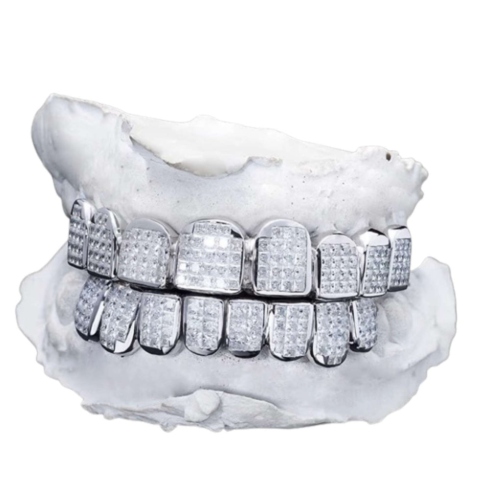 Invisible Set Princess Cut Moissanite Grillz icecartel