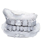 Invisible Set Princess Cut Moissanite Diamond Grillz - White Gold